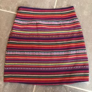Colorful Bohemian High Waisted Mini Skirt